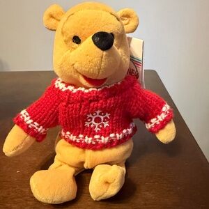 Disney Store Snow Flake Bean Bag Plush Bear